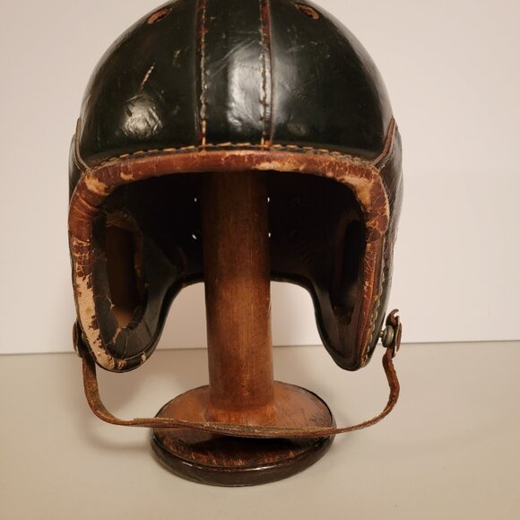 Vintage 1940's Leather Football Helmet - Picture 3 of 11
